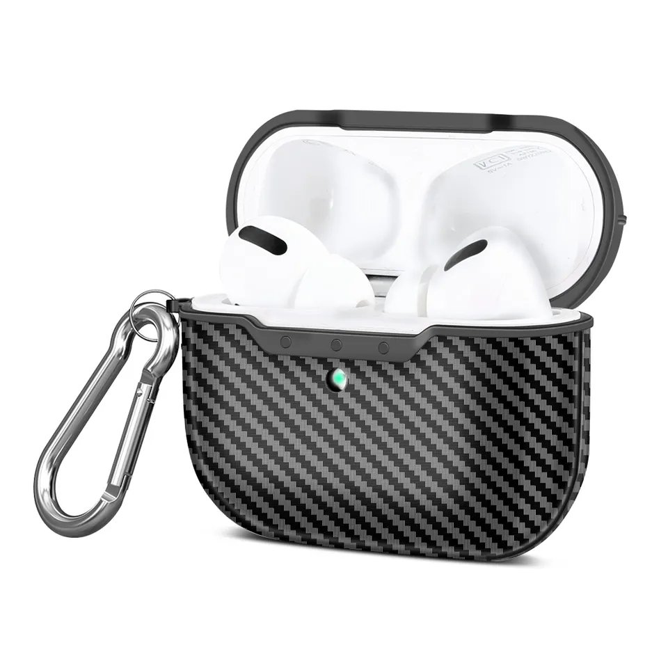 Carbon Fiber AirPods Case for AirPods Pro Coque with Hook
