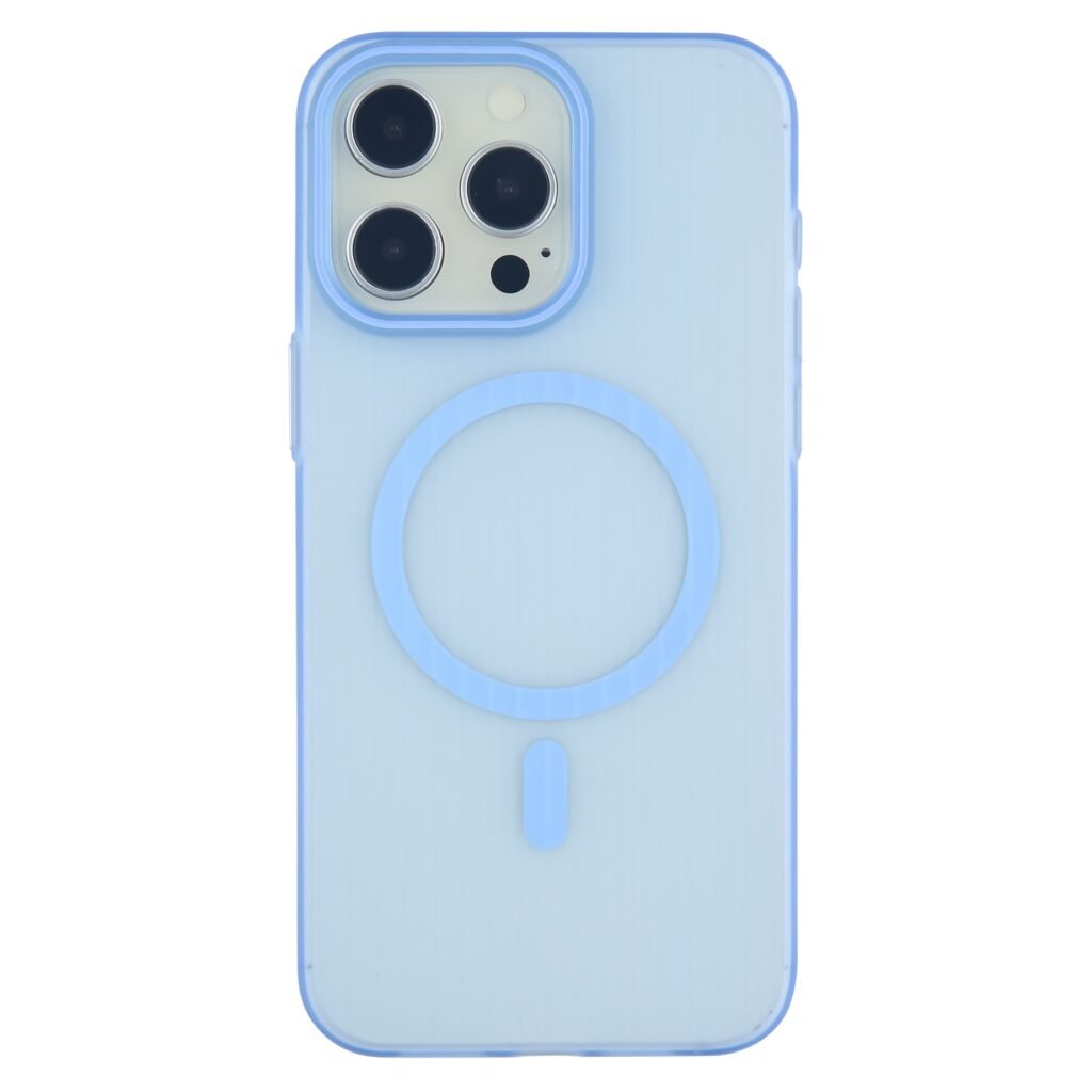 corrugated design magnetic case baby blue