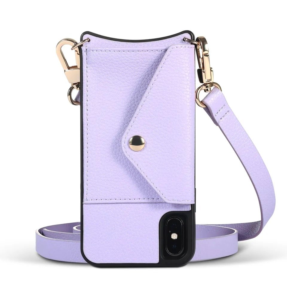 Wholesale Crossbody Wallet Phone Case with Lanyard for iPhone