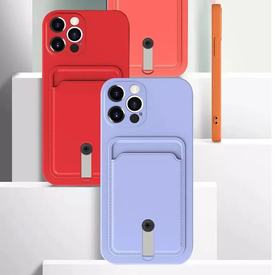 Liquid Silicone Phone Case With Card Holder