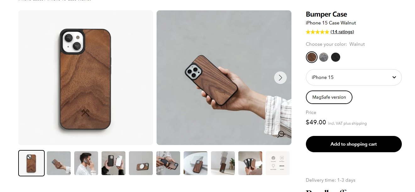 premium wood grain case for iphone 15