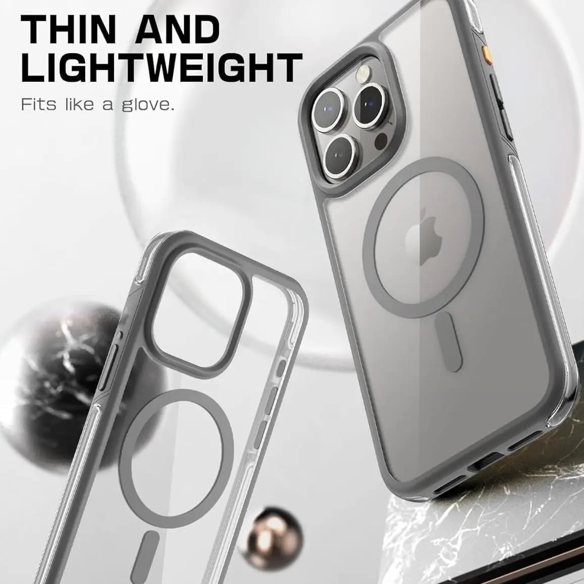 transparent magnetic case with airbag