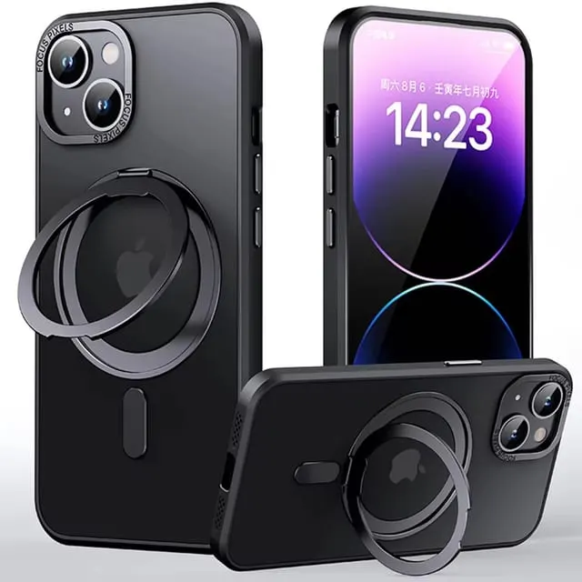 Thin Case with 360 Rotatable Magnetic Ring